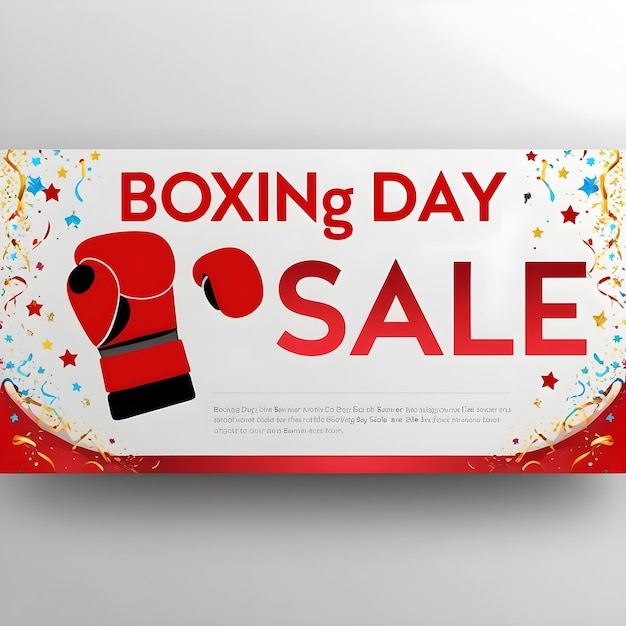 Flat design boxing day sale banner background Vector