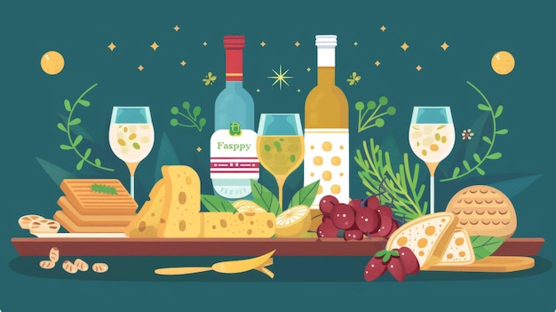 Flat design happy passover concept