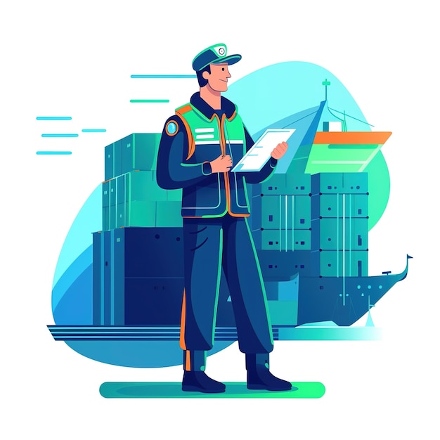 Photo flat design illustration recruit and retain blue collar workers