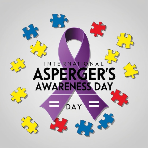 Flat Design for International Asperger s Awareness Day