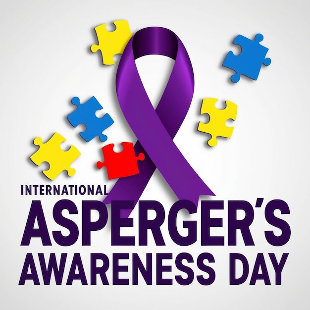 Flat Design for International Asperger s Awareness Day