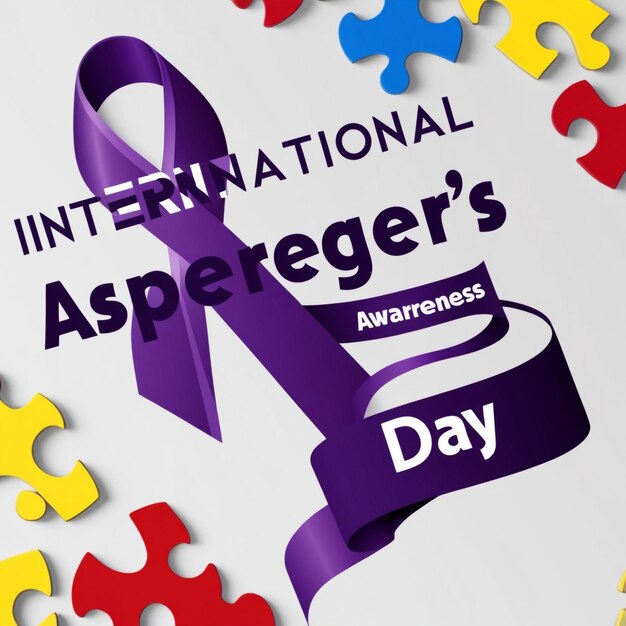 Photo flat design for international asperger s awareness day