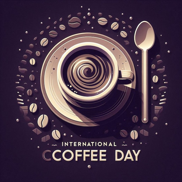 Photo flat design international day of coffee