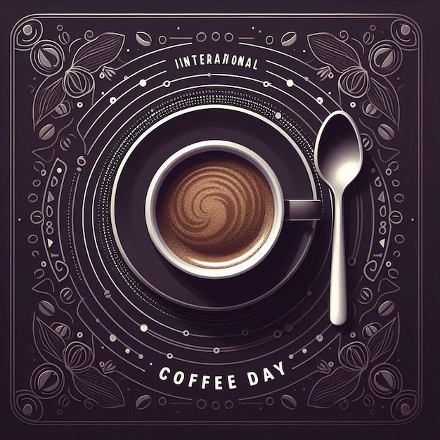 Photo flat design international day of coffee