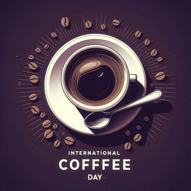 Photo flat design international day of coffee