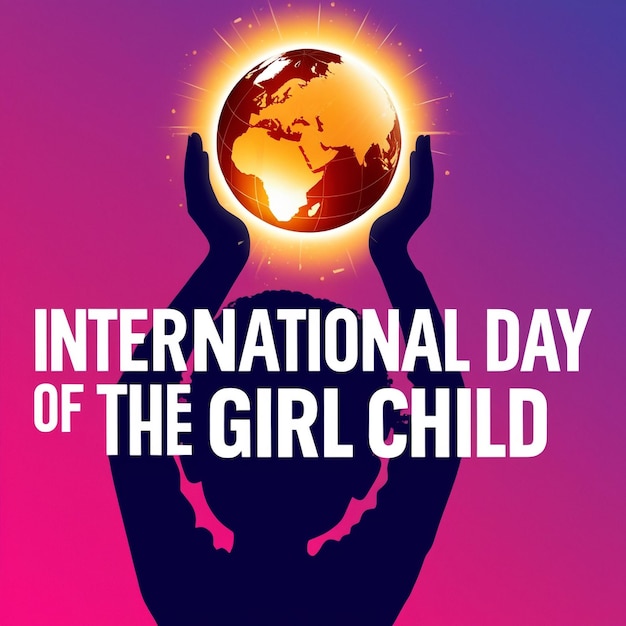 Flat Design for International Day of the Girl Child October 11th