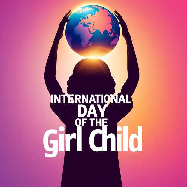 Photo flat design for international day of the girl child october 11th