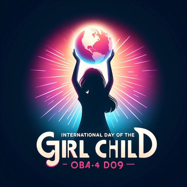 Flat Design for International Day of the Girl Child October 11th