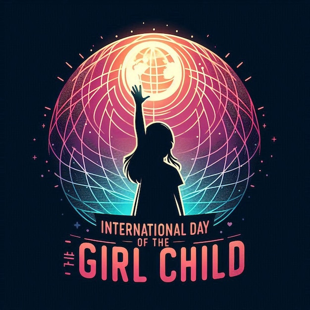 Flat Design for International Day of the Girl Child October 11th