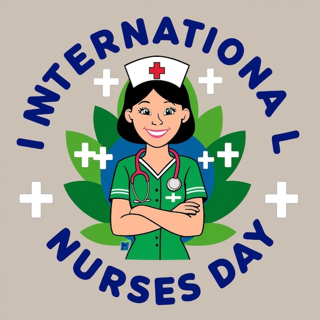 Photo flat design international nurses day illustration