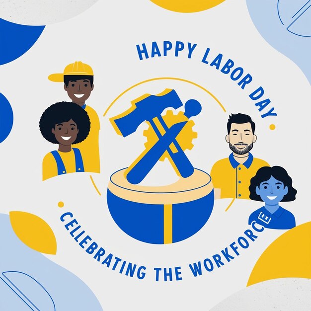 Photo flat design labor day concept