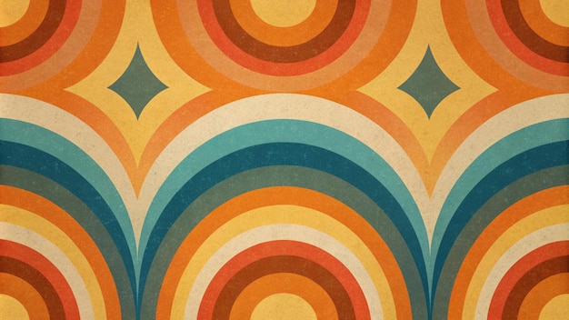 Photo flat design retro 60s70s background