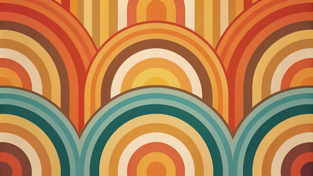 Photo flat design retro 60s70s background