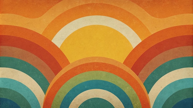 Photo flat design retro 60s70s background