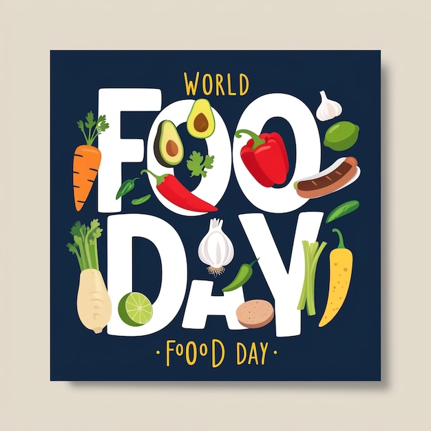 Photo flat design world food day celebration