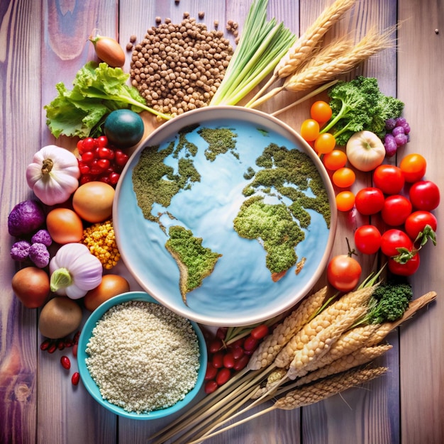 Flat design of world food day