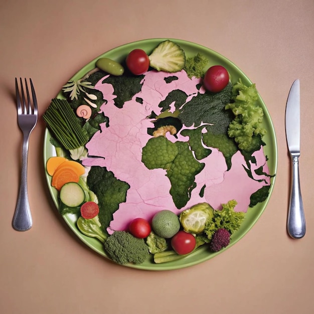 Flat design of world food day