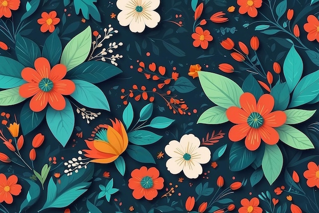 Flat floral background