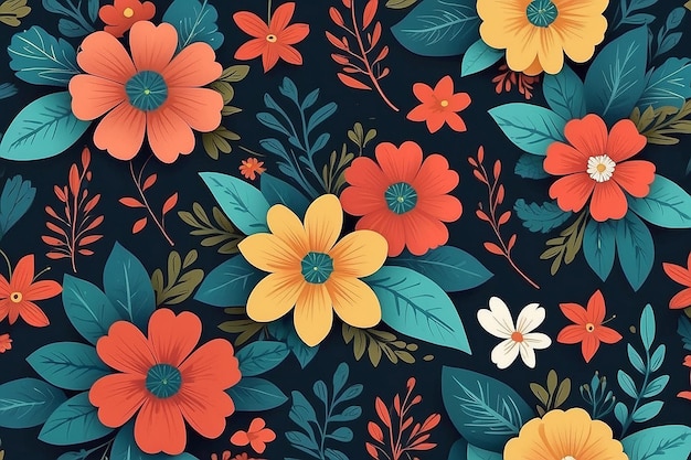 Flat floral background