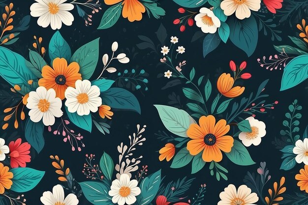 Flat floral background