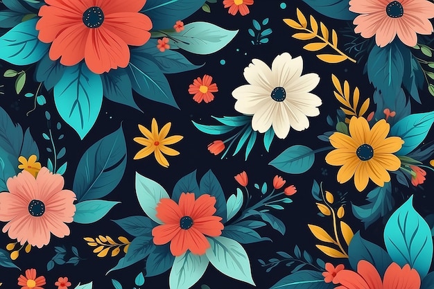 Flat floral background