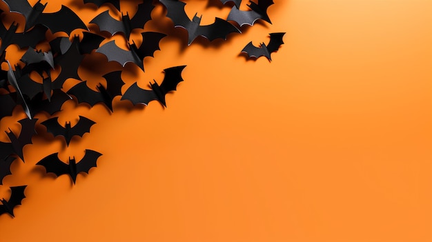 Flat Halloween background with space for text Halloween concept