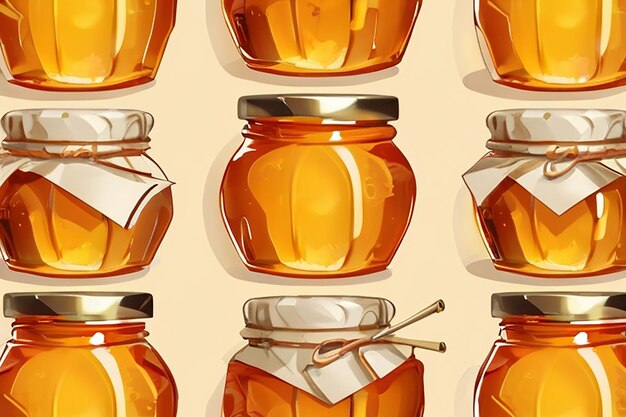 Photo flat honey jar