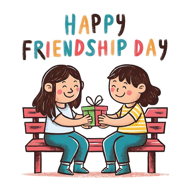 Flat illustration for friendship day celebration