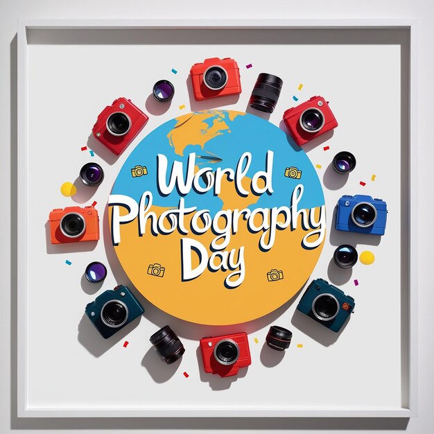 Flat illustration for world photography day