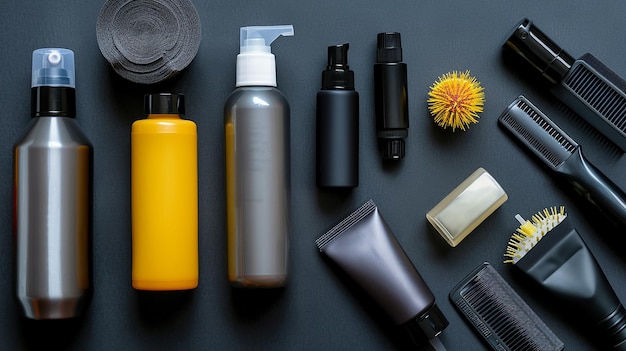 Photo flat lay arrangement of skincare items