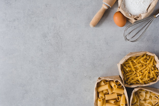 flat lay kitchen