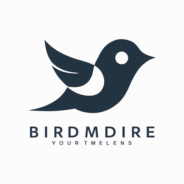 flat mascot Bird logo design in white background