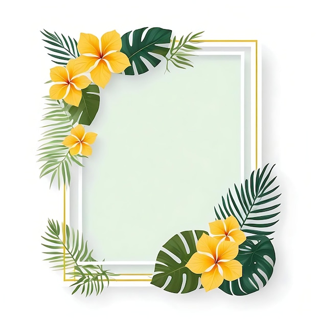 flat minimalis tropical floral