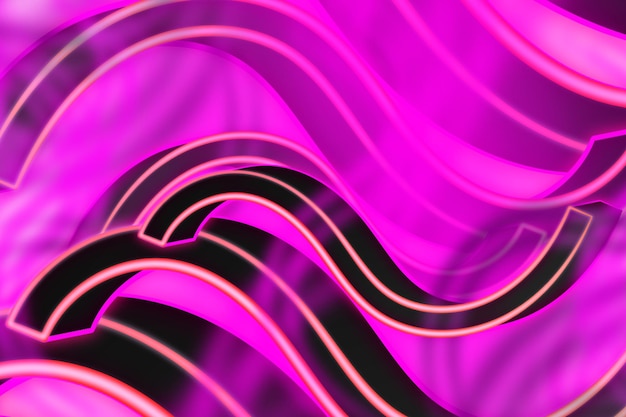 flat modern trendy wavy with 3d lines creative with pink color vector background design template