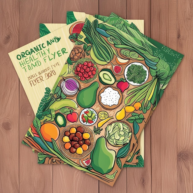 Photo flat organic healthy food illustration