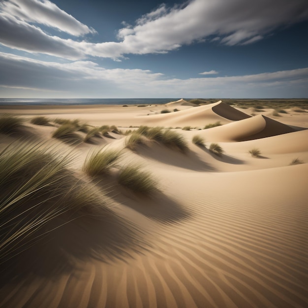 Photo flat sand dunes