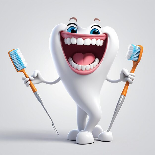 Photo a flat template with dental cleaning illustration