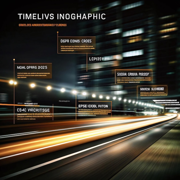 Flat timeline infographic template