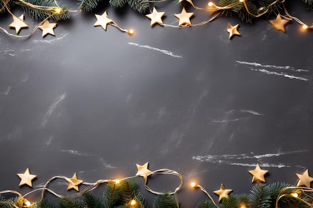 flat top view of christmas gray slate worktop