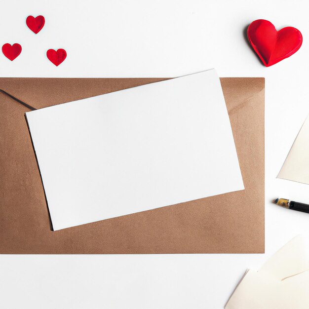 Photo flat valentines day letter cover background