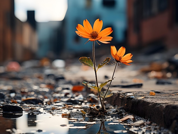 flat wall and flower