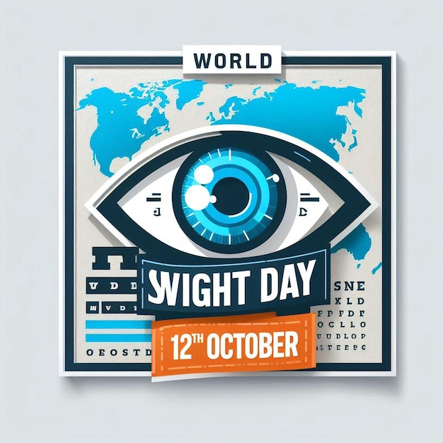 Flat World Sight Day Landing Page Template