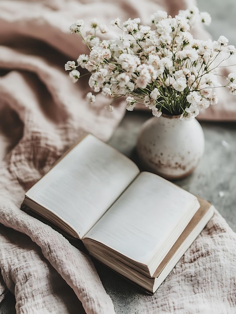 Photo flatlay of a square book on a table