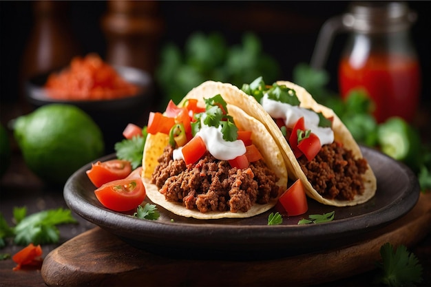 Flavorful Mexican cuisine featuring tasty taco shells