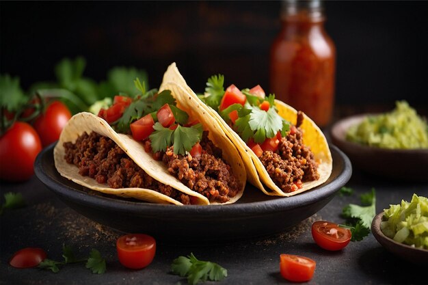 Flavorful Mexican cuisine featuring tasty taco shells