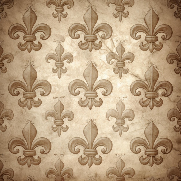 Fleur de lis paper texture banner Generate Ai