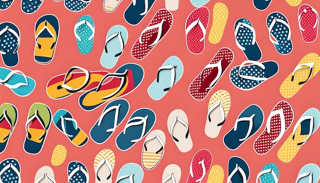 Photo flip flop pattern for summer