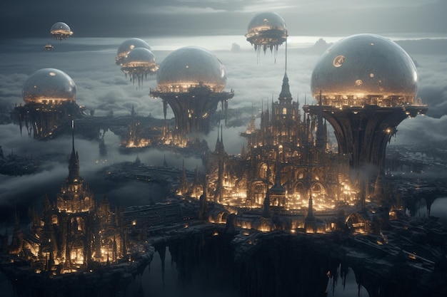 Floating cities in gaseous atmospheres