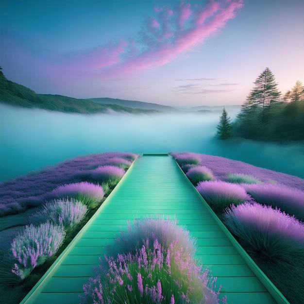 Photo floating dream gardens neon pools and enchanted landscapes