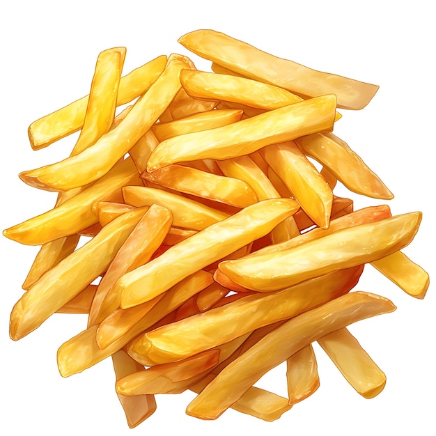 Photo floating french fries png image